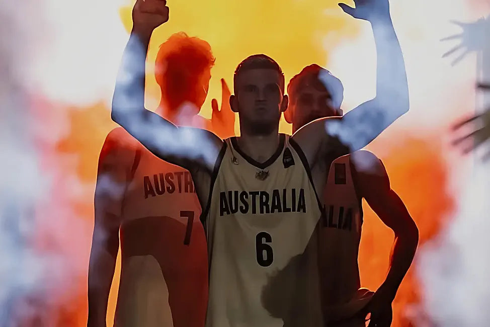 Josh Davey representing Australia at the FIBA 3X3 Asia Cup
