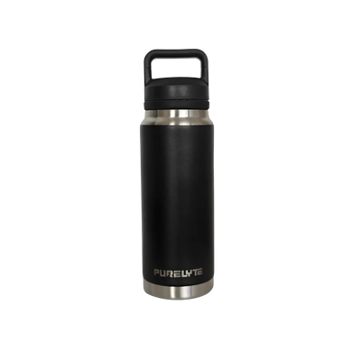 A Black 800mL Purelyte Stainless Steel Insulated Bottle